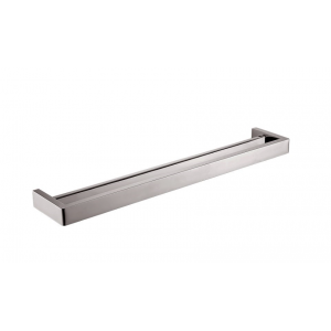 Ivano Brushed Nickel Double Towel Rail 800